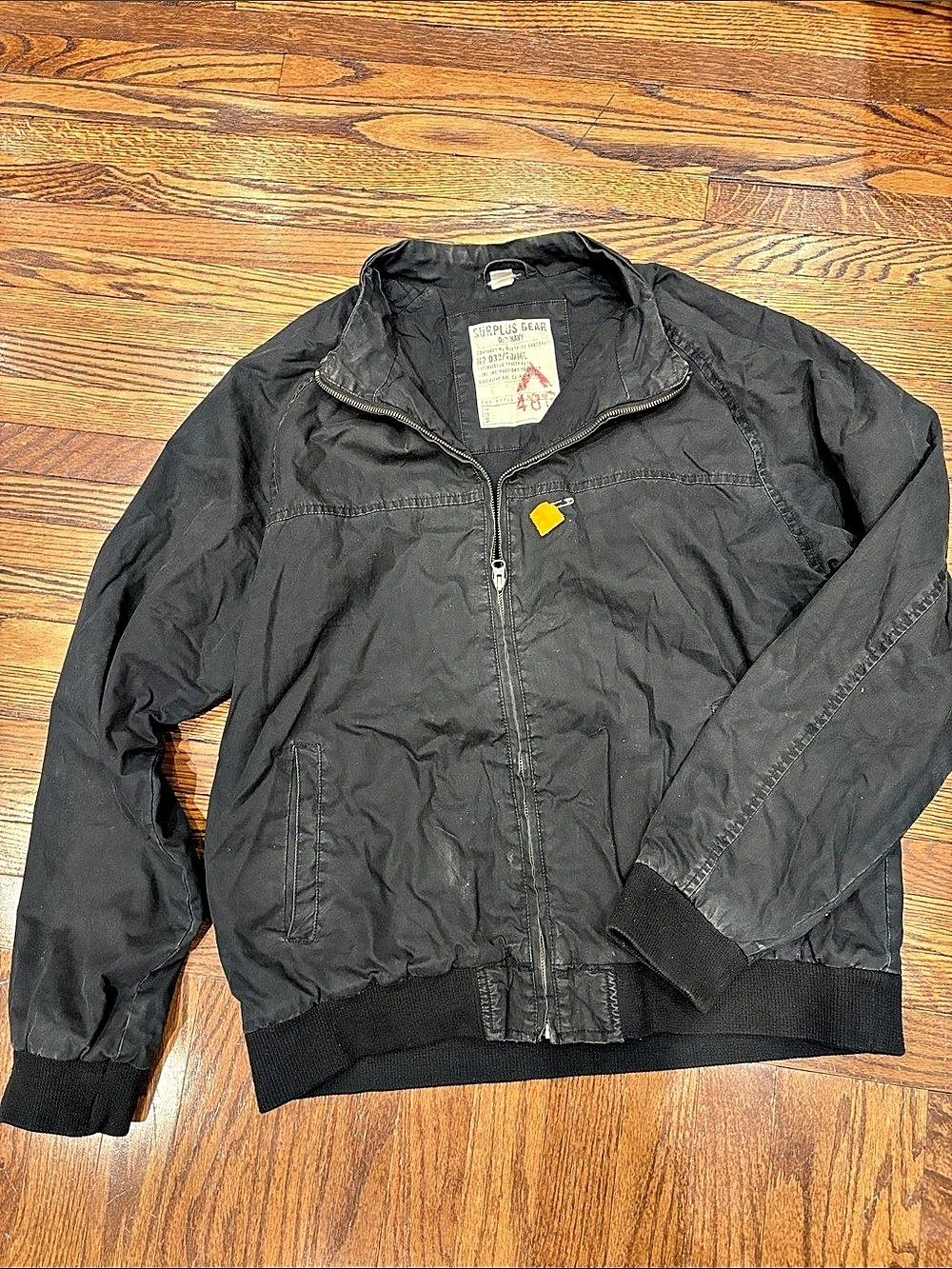 Old Navy Surplus Gear Bomber Jacket Black Size Large